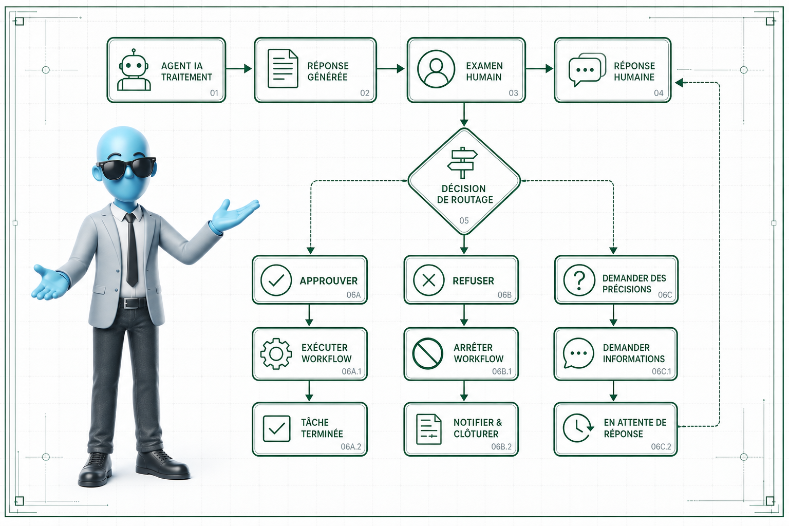 Copilot Studio peut-il valider avec un humain ?